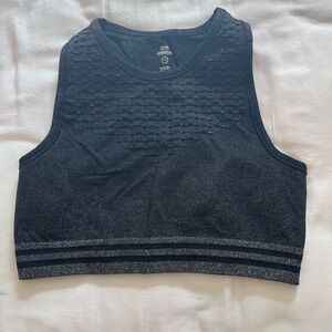 Good American Glittering Black Sports Bra